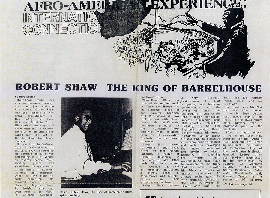 Robert Shaw: The King of Barrelhouse by Bert Adams